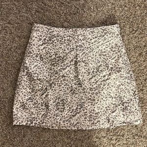 Free People, faux leather mini cheetah print skirt